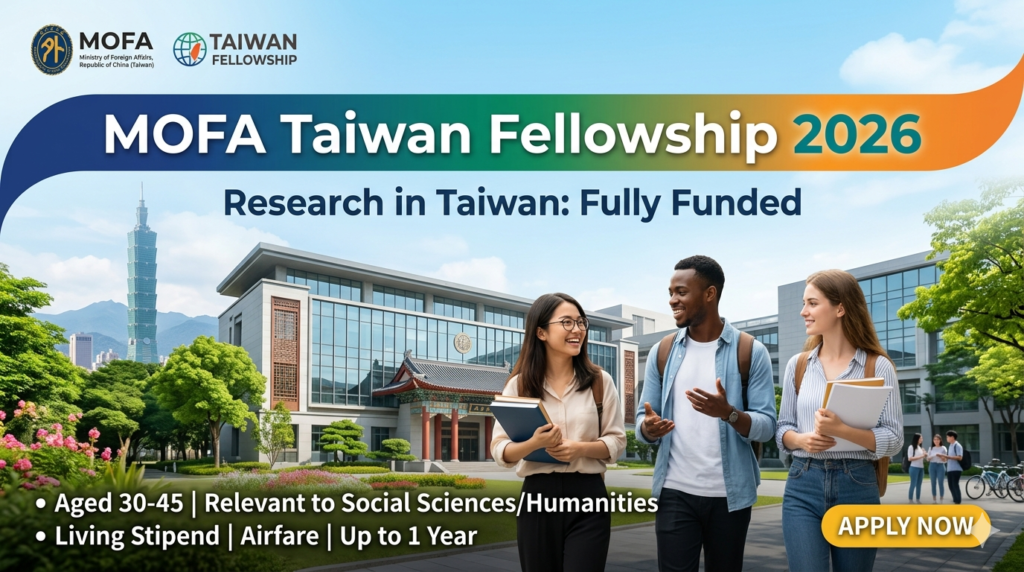 MOFA Taiwan Fellowship 2026 in Taiwan (Fully Funded) – Apply Now