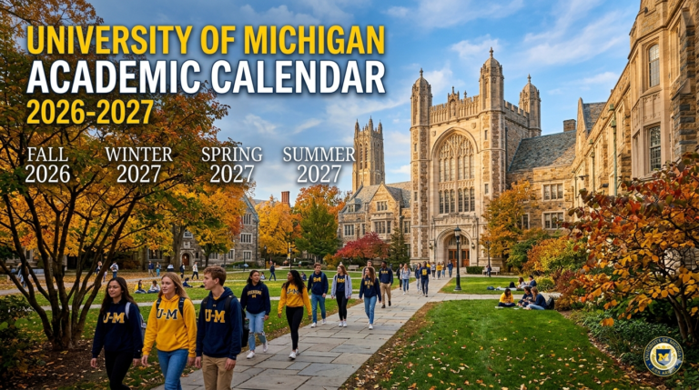 University of Michigan Academic Calendar 2026-2027
