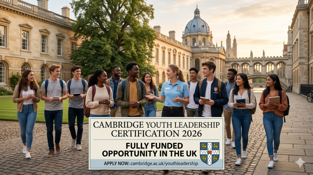 Cambridge Youth Leadership Certification 2026 in UK Fully Funded Opportunity