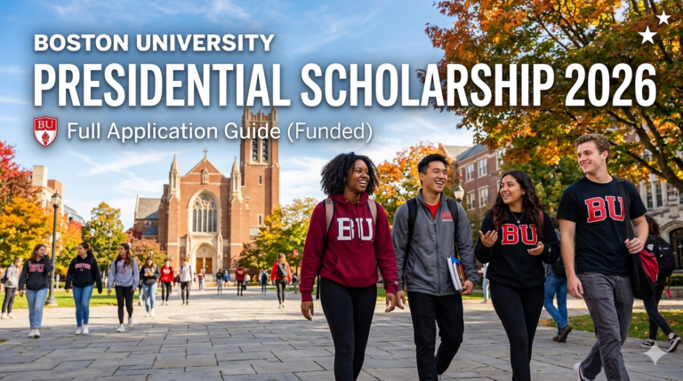 Boston University Presidential Scholarship 2026 in USA (Funded) – Full Application Guide