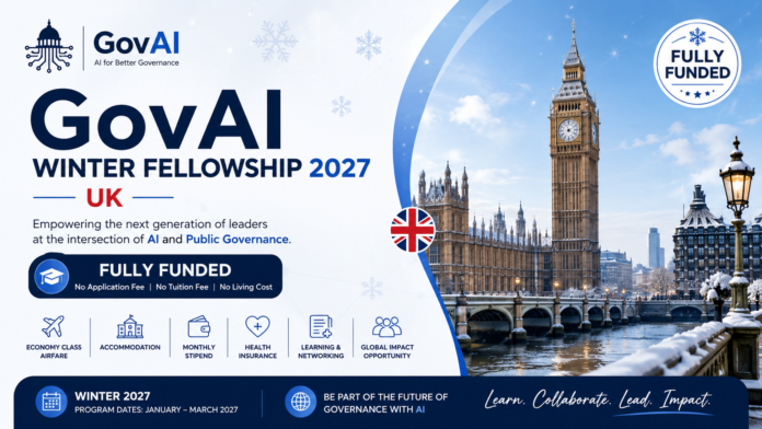GovAI Winter Fellowship 2027 in UK (Fully Funded) – Applications Now Open