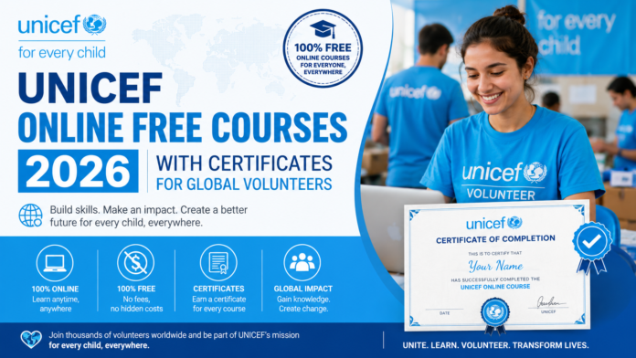 UNICEF Online Free Courses 2026 With Certificates for Global Volunteers