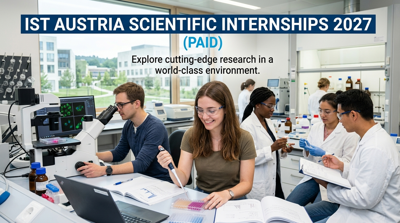 IST Austria Scientific Internships 2027 (Paid) – Fully Funded Research Opportunity in Europe IST Austria Scientific Internships 2027 (Paid) – Fully Funded Research Opportunity in Europe