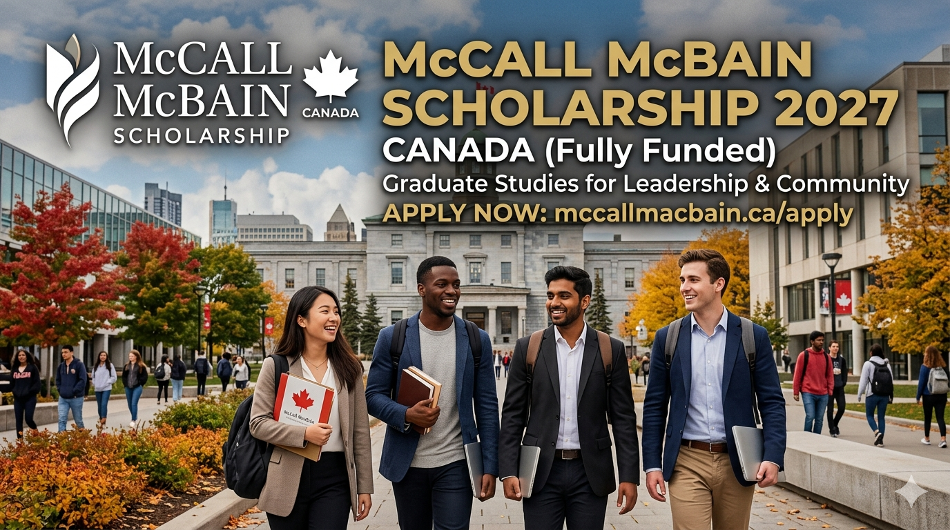 McCall MacBain Scholarship 2027 in Canada: Fully Funded Opportunity at McGill University McCall MacBain Scholarship 2027 in Canada: Fully Funded Opportunity at McGill University