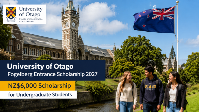 University of Otago Fogelberg Entrance Scholarship 2027 in New Zealand – NZ$6,000 Scholarship for Undergraduate Students